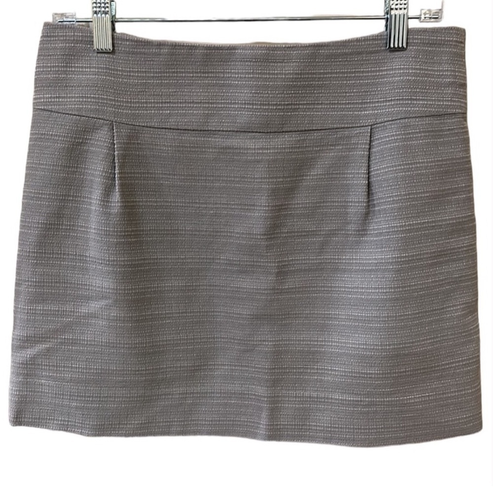 J. Crew gray textured mini skirt 100% cotton Womens Sz 4